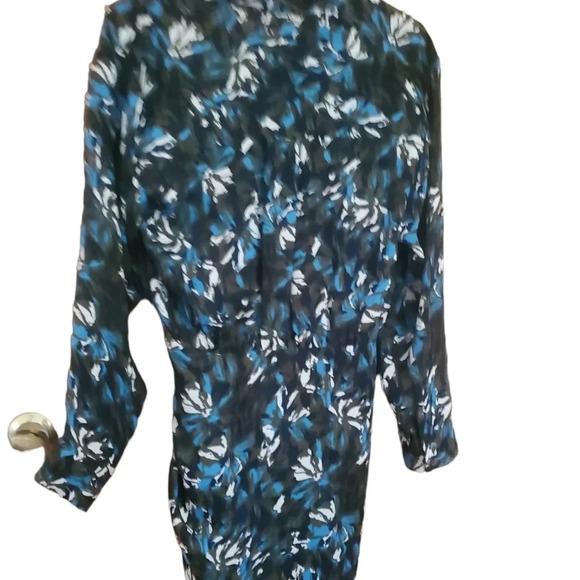 VERONICA BEARD GEORGINA BUTTON FRONT SILK FLORAL DRESS, SIZE 2 - Picture 5 of 6
